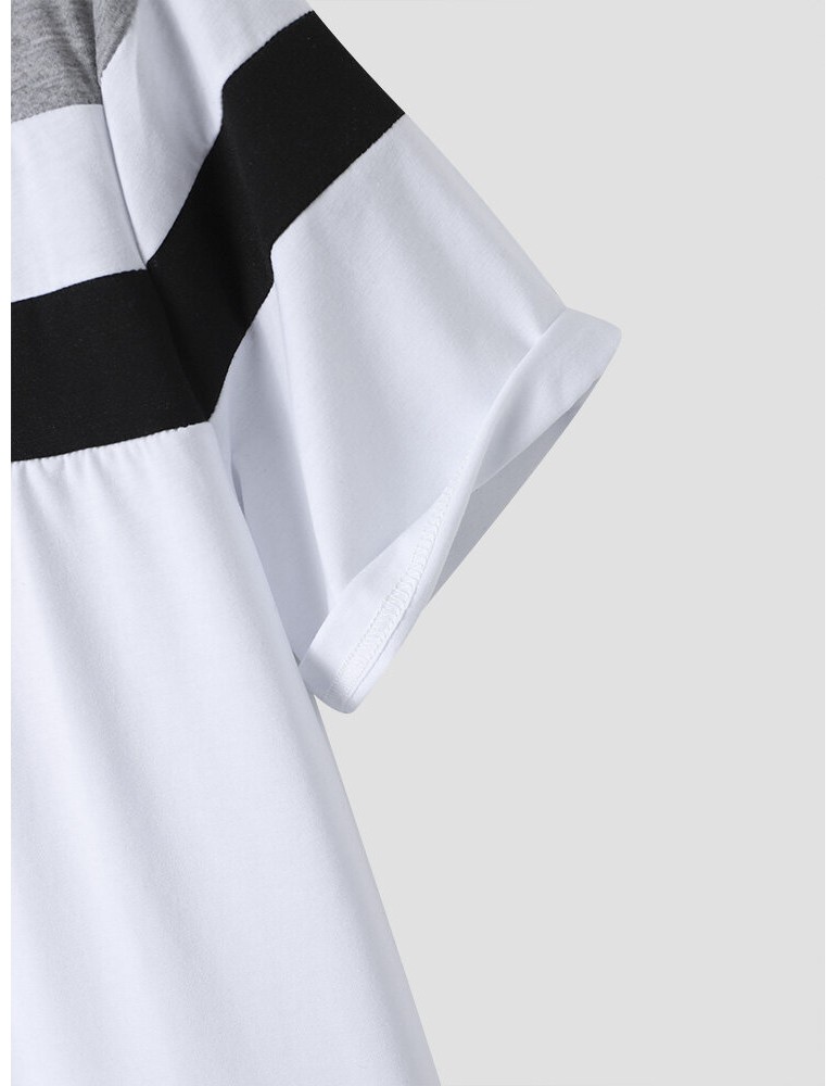 Polo Shirts - Men Colorblock Fit Front Zipper Soft Formal Business Polos Shirts