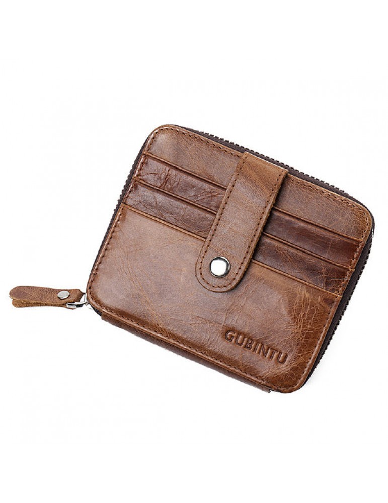 Men's Wallets - Genuine Leather Casual Vintage Bifold Wallet 12 Card Slots Card Pack For Men