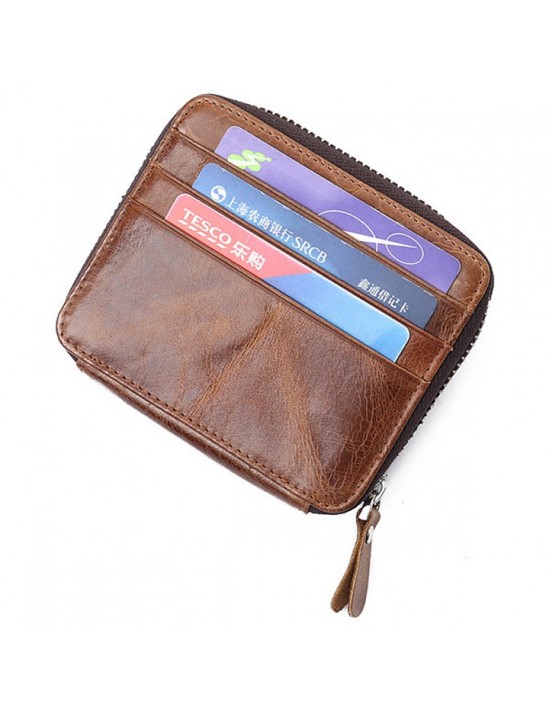 Men's Wallets - Genuine Leather Casual Vintage Bifold Wallet 12 Card Slots Card Pack For Men