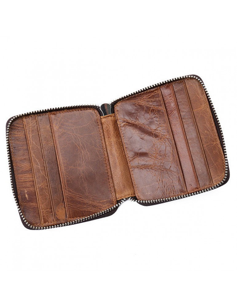 Men's Wallets - Genuine Leather Casual Vintage Bifold Wallet 12 Card Slots Card Pack For Men
