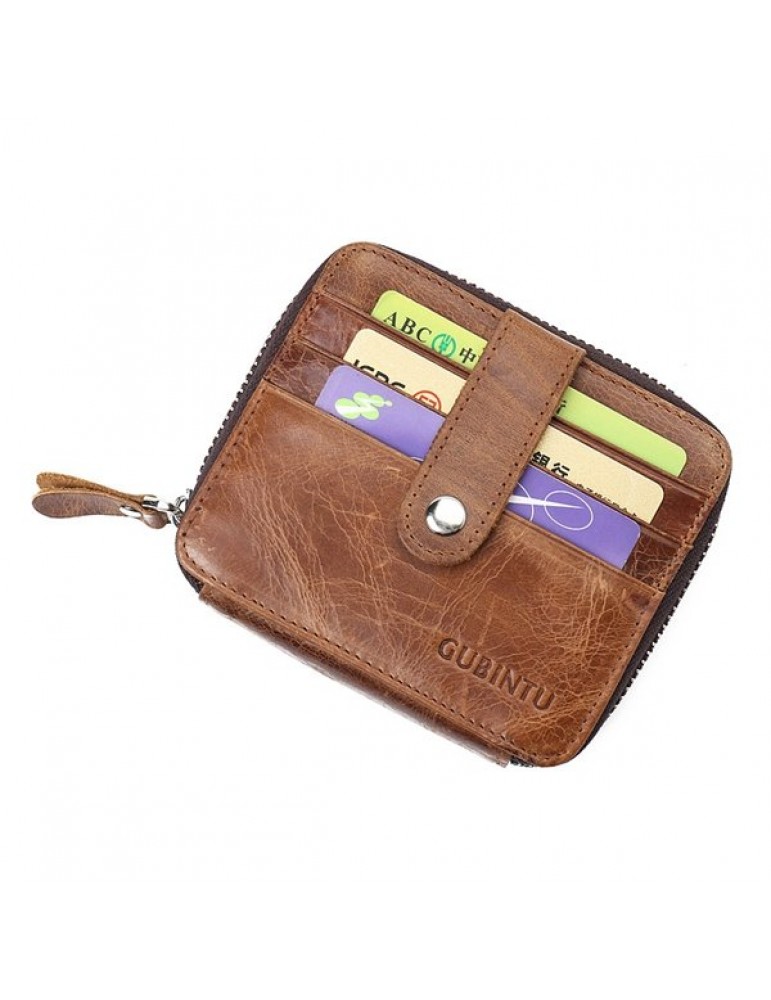 Men's Wallets - Genuine Leather Casual Vintage Bifold Wallet 12 Card Slots Card Pack For Men