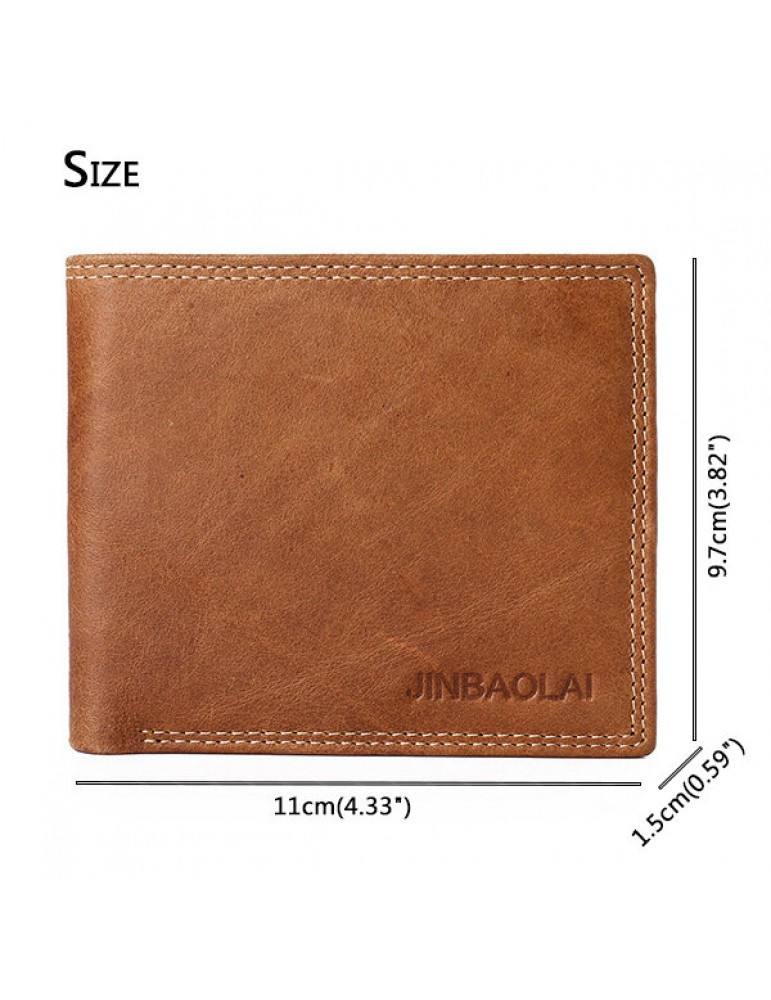 Men's Wallets - Genuine Leather Wallet Vintage Casual 6 Card Slots Card Pack For Men