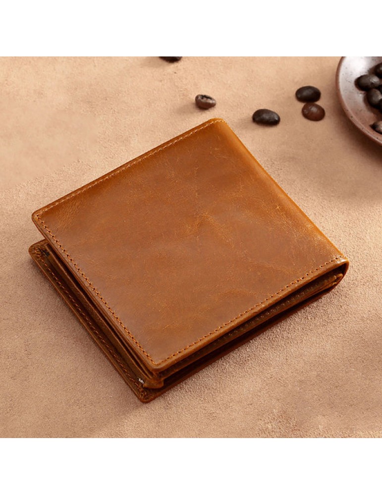 RFID Antimagnetic Vintage Multi-functional Genuine Leather Wallet For Men