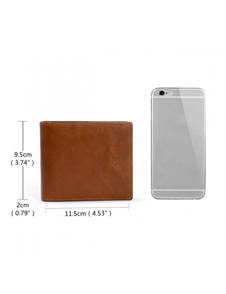 RFID Antimagnetic Vintage Multi-functional Genuine Leather Wallet For Men