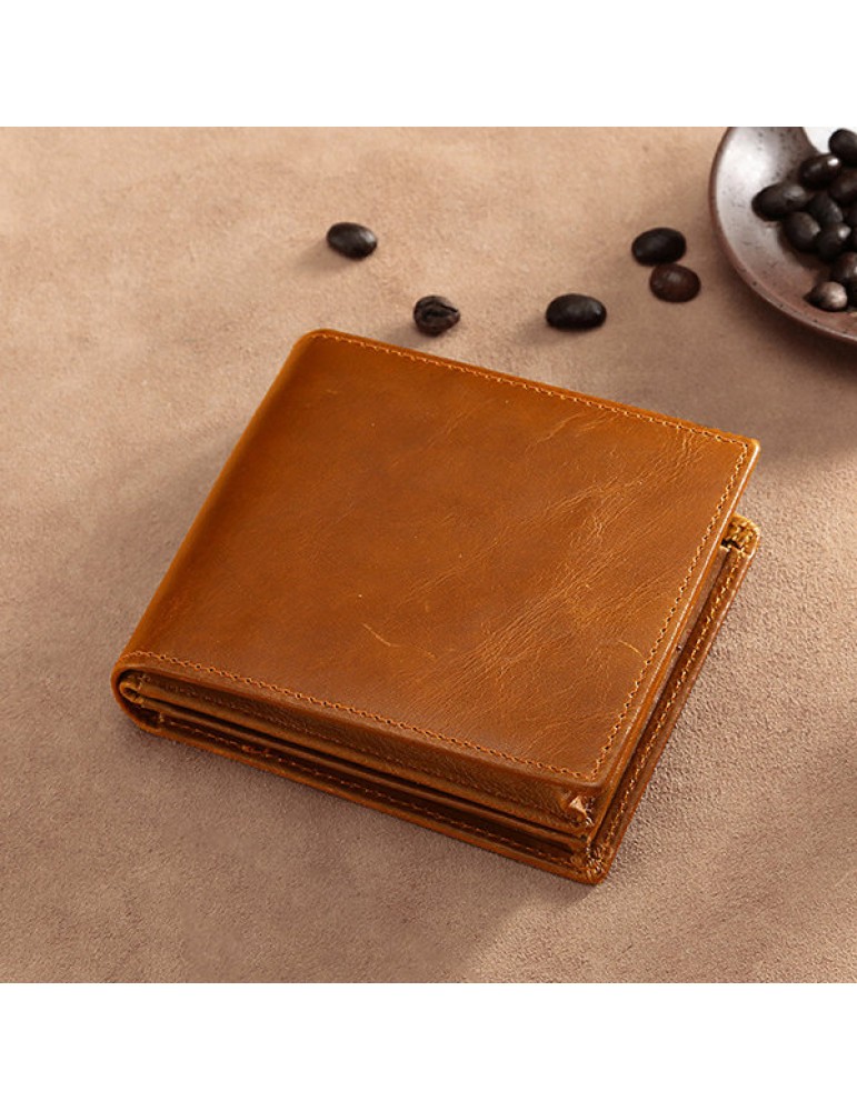 RFID Antimagnetic Vintage Multi-functional Genuine Leather Wallet For Men