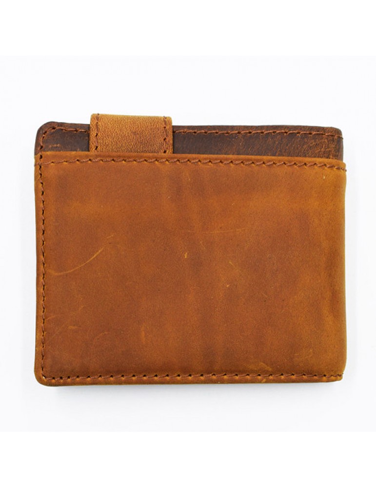 Men's Wallets - Vintage Genuine Leather 11 Card Slots Trifold Short Wallet For Men