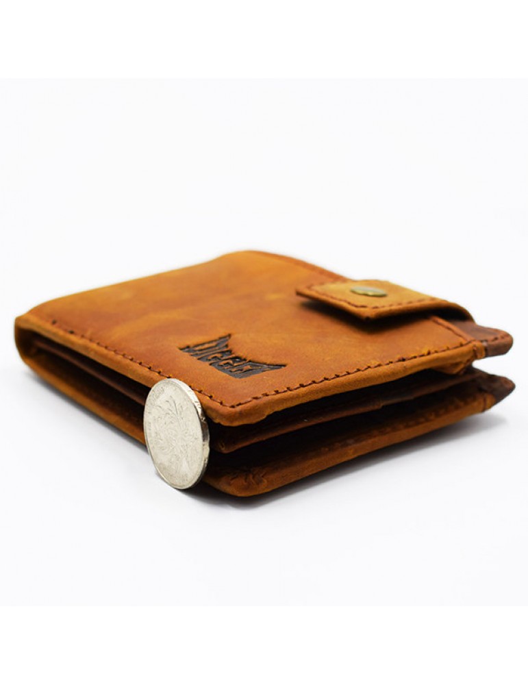 Men's Wallets - Vintage Genuine Leather 11 Card Slots Trifold Short Wallet For Men