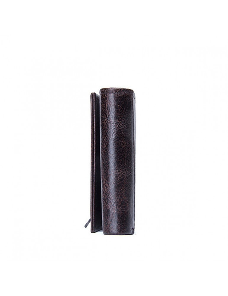 Men's Wallets - Vintage Genuine Leather Cowboy Trifold Wallet For Men