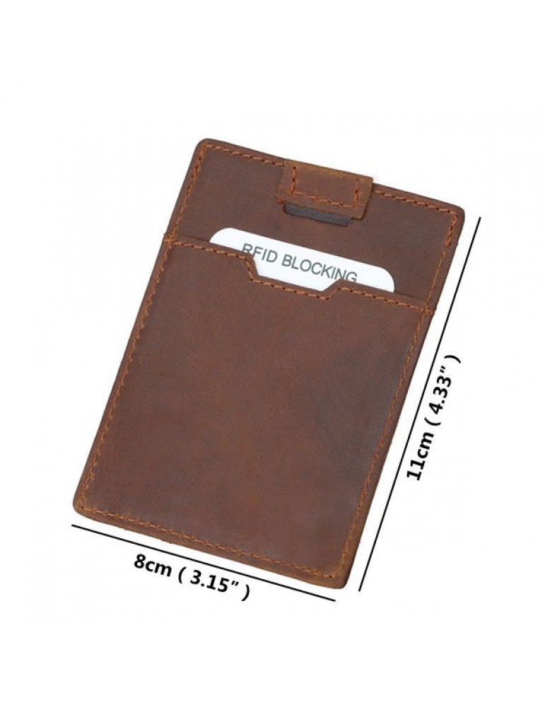 Men's Wallets - Vintage Genuine Leather RFID Antimagnetic Wallet Cold Holder