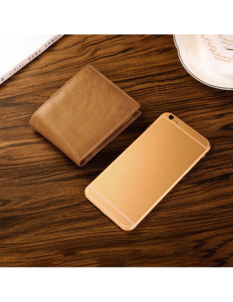 Men's Wallets - Vintage RFID Antimagnetic Genuine Leather Multi-functional Trifold Wallet For Men