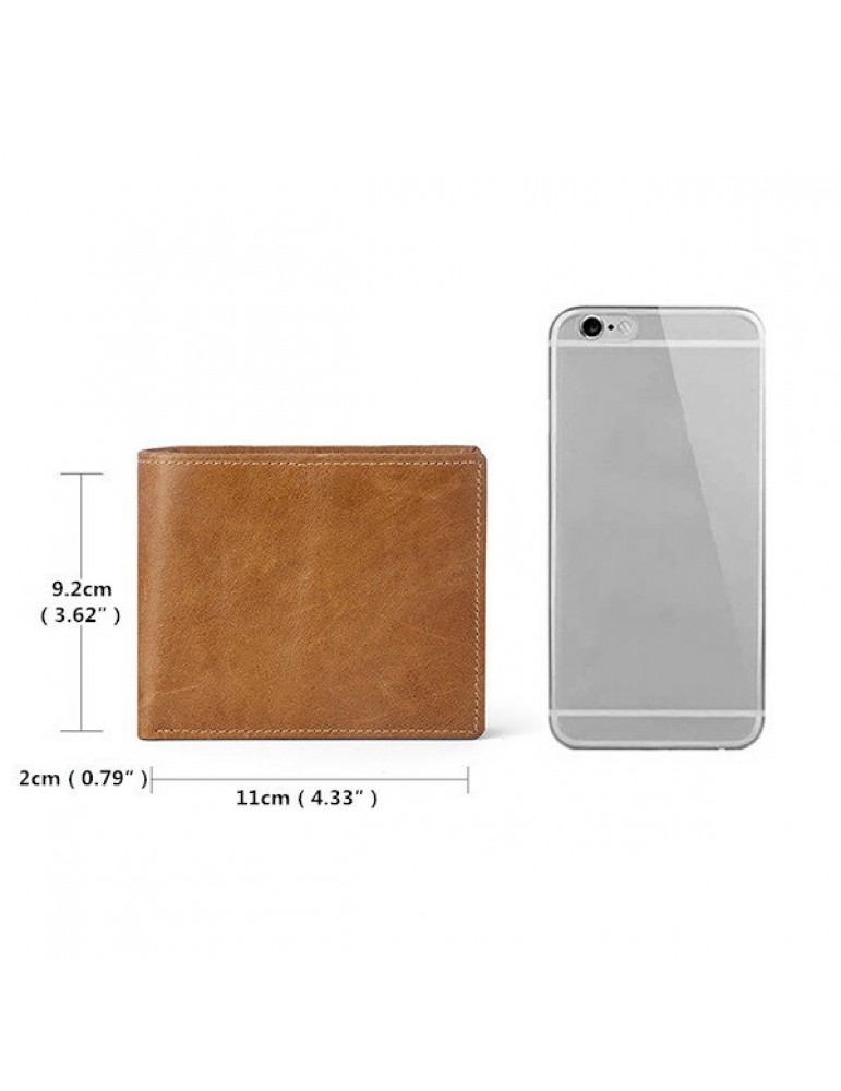 Men's Wallets - Vintage RFID Antimagnetic Genuine Leather Multi-functional Trifold Wallet For Men