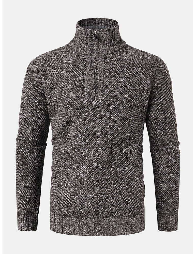 Sweaters - Mens Knitted Warm Vintage High Neck Long Sleeve Sweaters