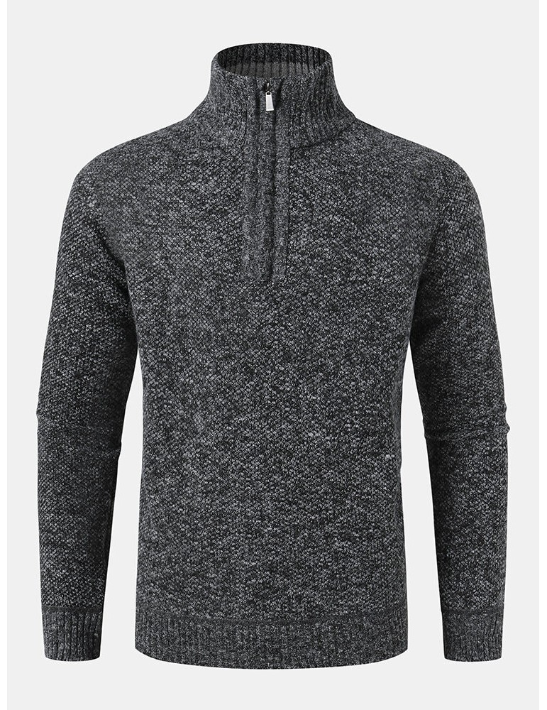 Sweaters - Mens Knitted Warm Vintage High Neck Long Sleeve Sweaters