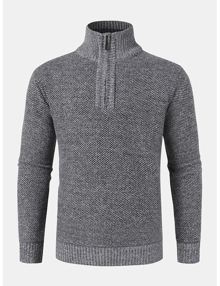 Sweaters - Mens Knitted Warm Vintage High Neck Long Sleeve Sweaters