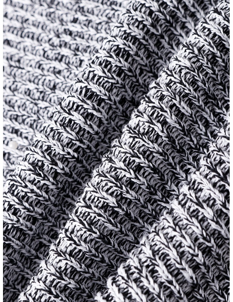 Sweaters - Mens Letter Pattern Half Zip Vintage Knitted Drawstring Sweater Hoodies